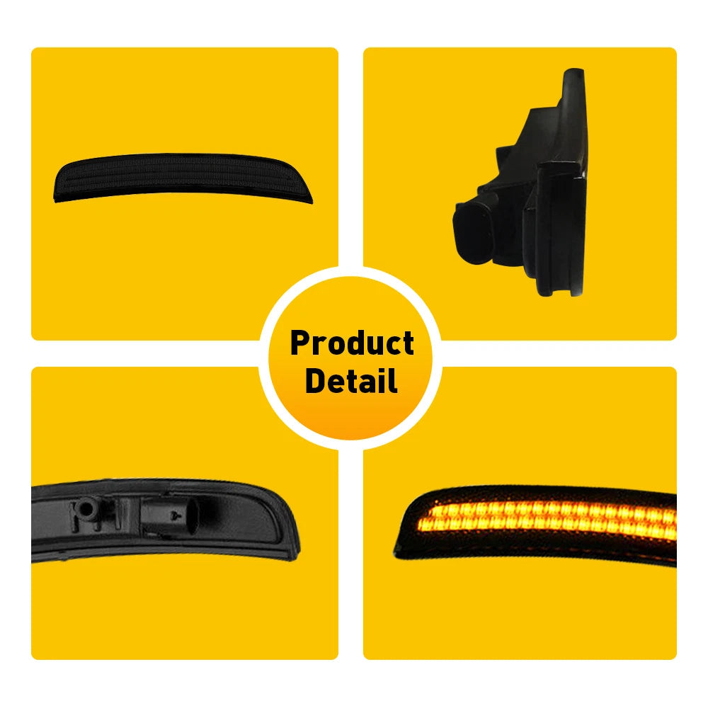 Front Bumper Smoked Amber Side Marker Signal Lights For 15-22 Dodge Charger EOA 6B93BC-57