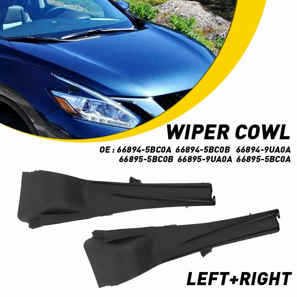 Pair Windshield Front Wiper Cowl Cover Replacement For NISSAN MURANO 2015-2017 6B93BC-57