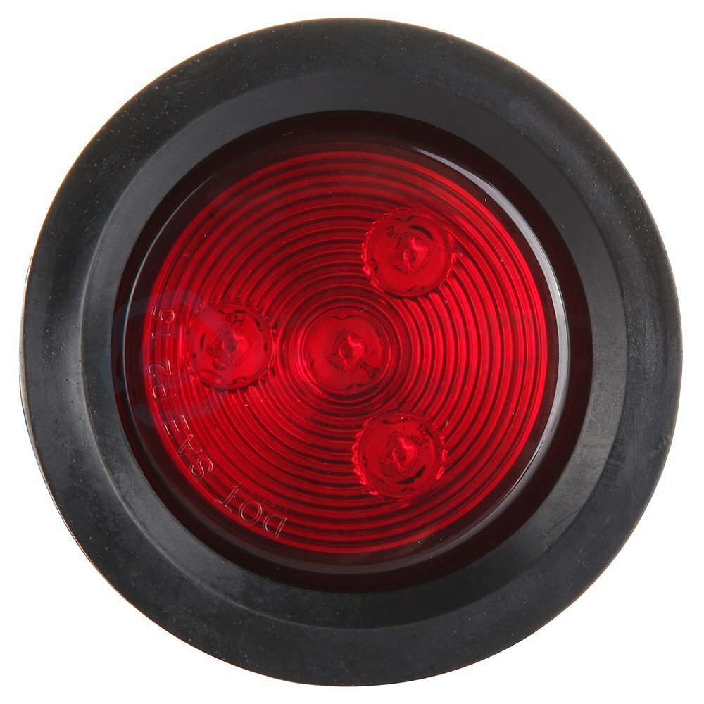 2.5 inch Round Light Truck Trailer Side Marker Clearance 20x Red +Amber 4 LED 6B93BC-57