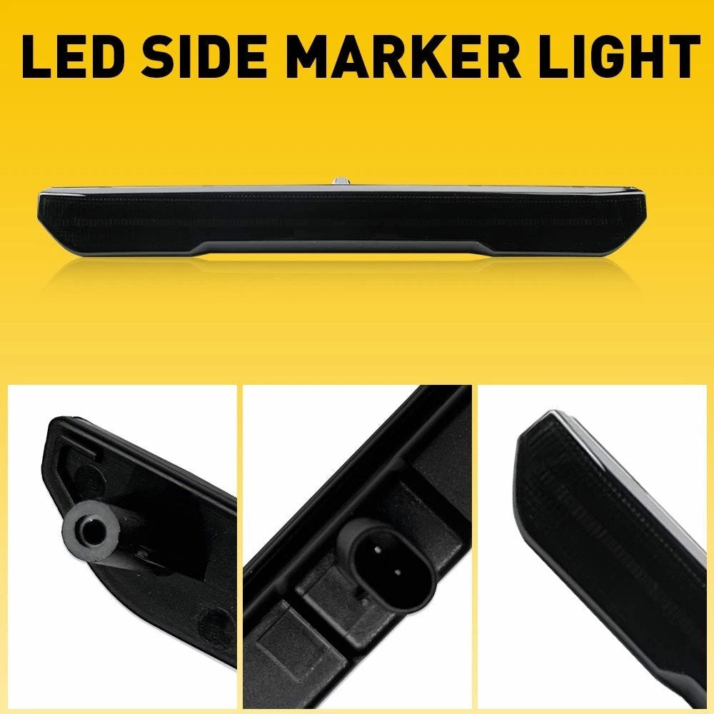 FOR 2020-24 GMC SIERRA 3500HD 2500 SMOKE LED SIDE SIGNAL MARKER LIGHT FRONT REAR 6B93BC-57