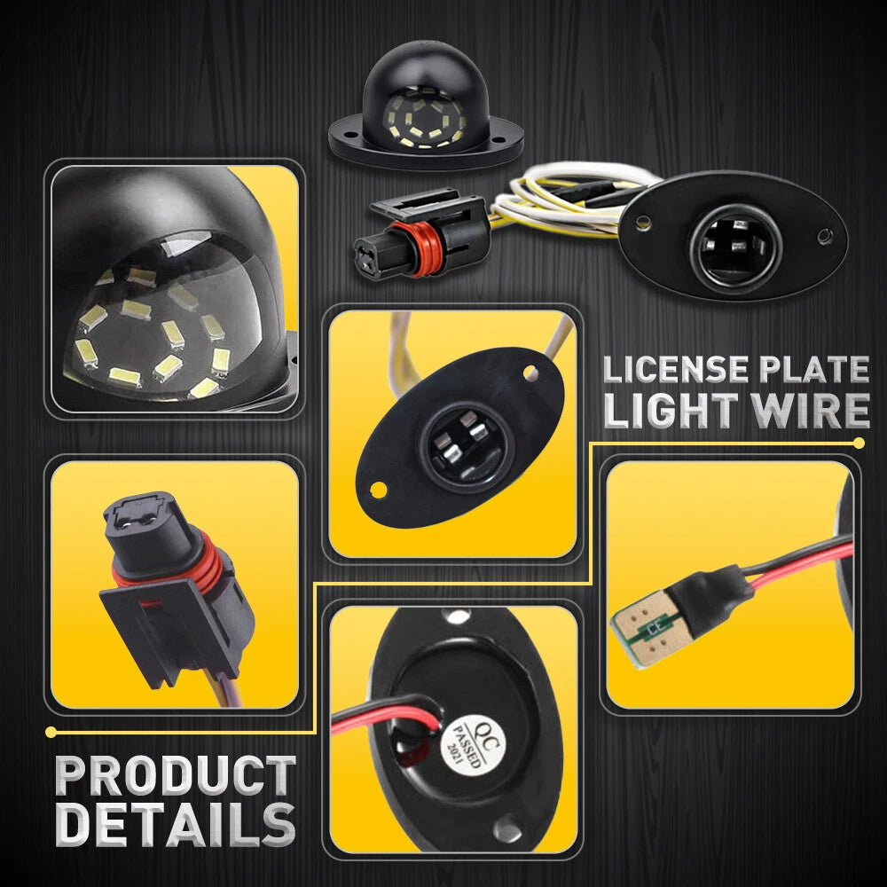 For 94-01 Dodge RAM 2500 1500 3500 LED License Light Plate Lens Lamp with wire 6B93BC-57