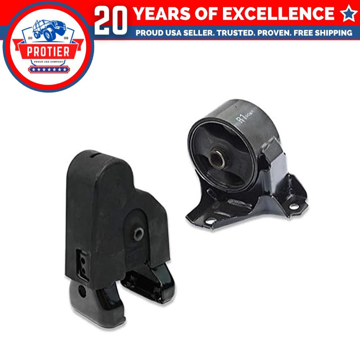 Fits 2006-2008 Hyundai Azera 3.3L 3.8L Front & Rear Motor Mount Set 2pcs : 6B93BC-57