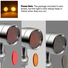 Motorcycle Turn Signals Indicator Blinker Lights Amber Bullet For Suzuki EOA 6B93BC-57