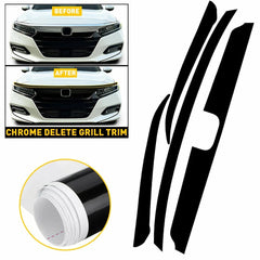 Front Grill Trim Chrome Delete Blackout Overlay for 2018-2020 Honda Accord Sedan 6B93BC-57