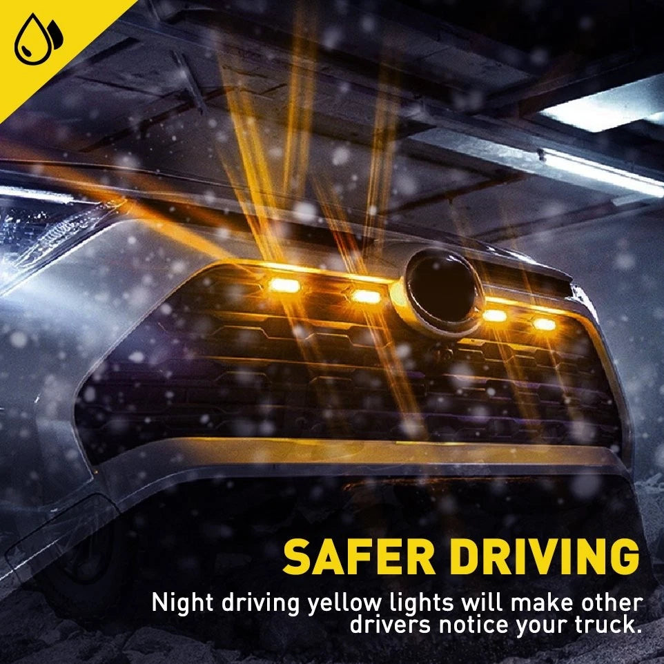 4X For Toyota RAV4 2019-24 LE SE XLE XSE Limited LED Bumper Grill Light Amber EA 6B93BC-57