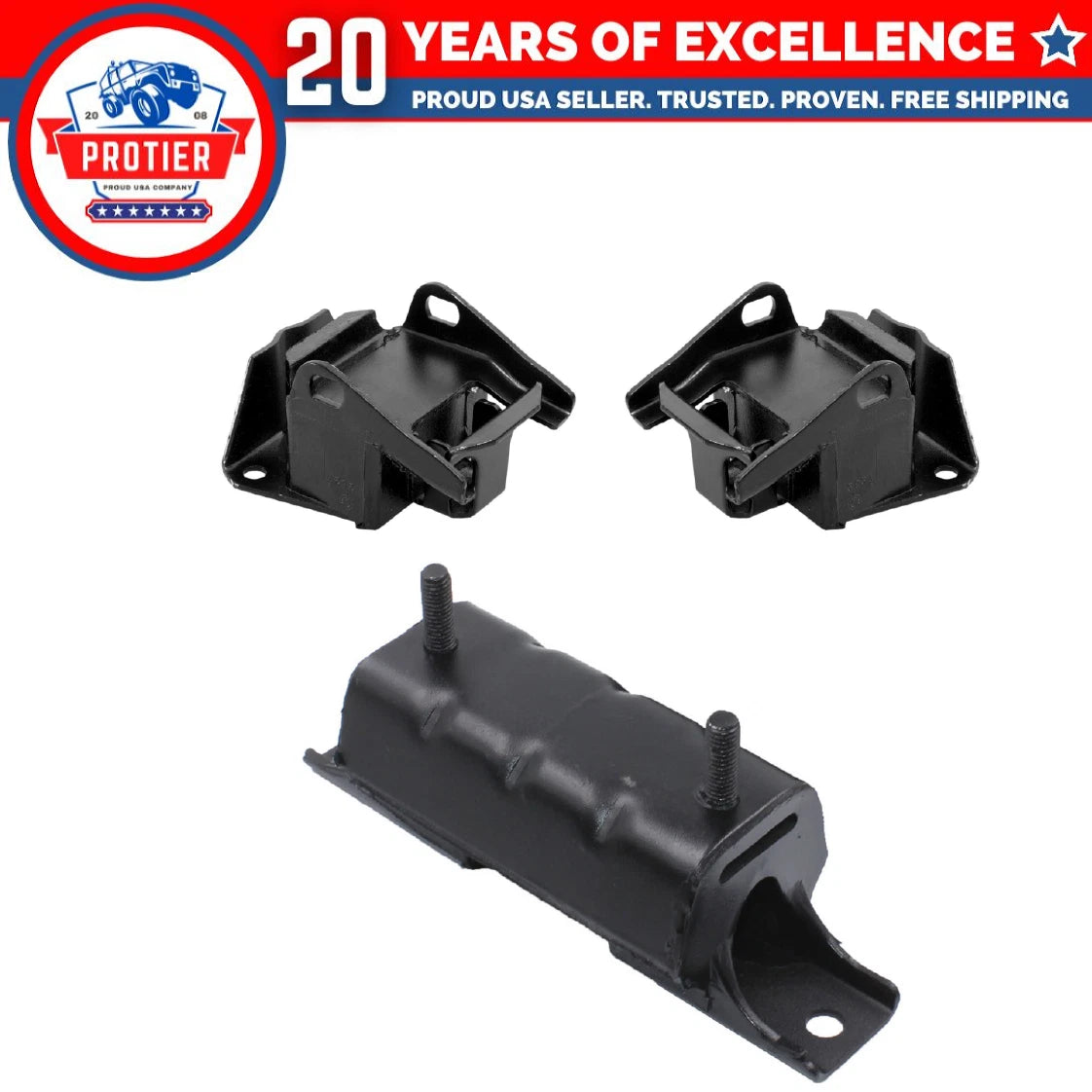 Engine Motor & Trans Mount 3PCS Set for 1995 Chevrolet Blazer 4.3L 4WD Replaces 6B93BC-57