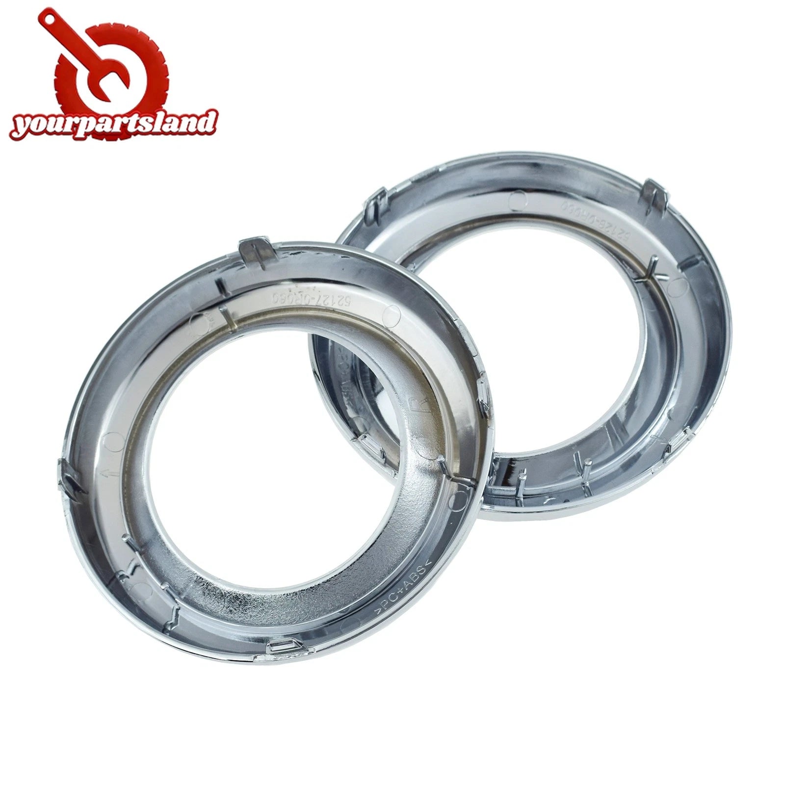 Chrome Fog Light Trim Bezel 2PCS For Toyota RAV4 2009-2012 Left Right 521280R030 6B93BC-57
