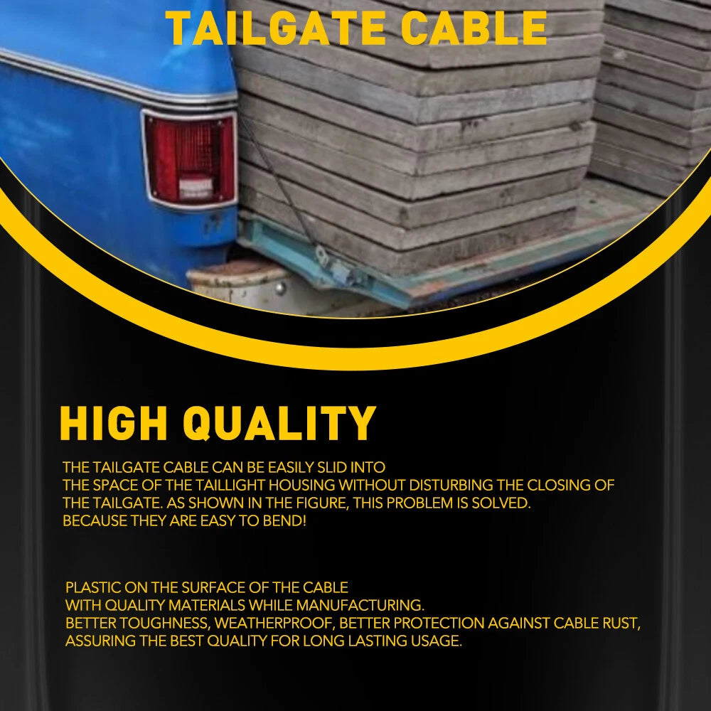 2x Rear Left and Right Tailgate Cable for 1994 -2004 Chevy S10 Pickup GMC Sonoma 6B93BC-57