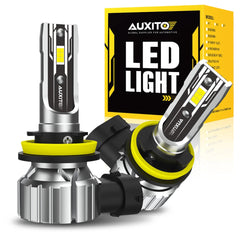 2X AUXITO H11 LED Headlight Kit Bulbs High Low Beam Super White 40000LM E2 EOA AUXITO