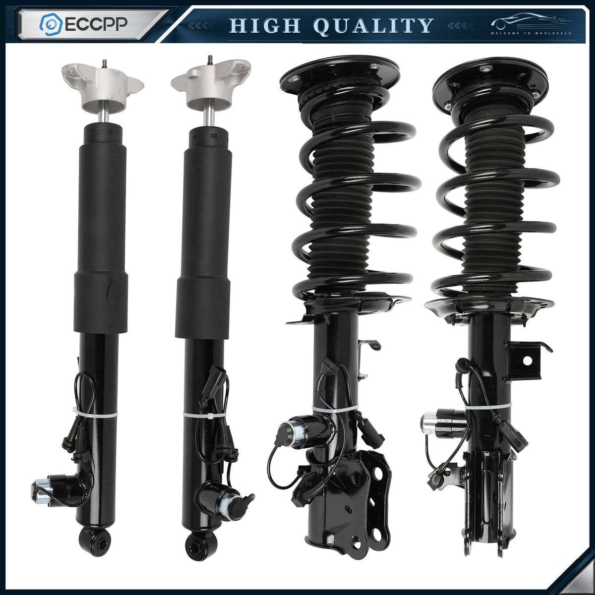 Full Set 4 Front & Rear Shock Struts Assys w/Electric For Lincoln MKX 2016-2018 6B93BC-57