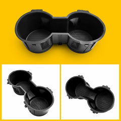 Front Seat Dual Cup Holder Rubber Insert FIT FOR 2015-2017 Ford F-150 BLACK EOA 6B93BC-57