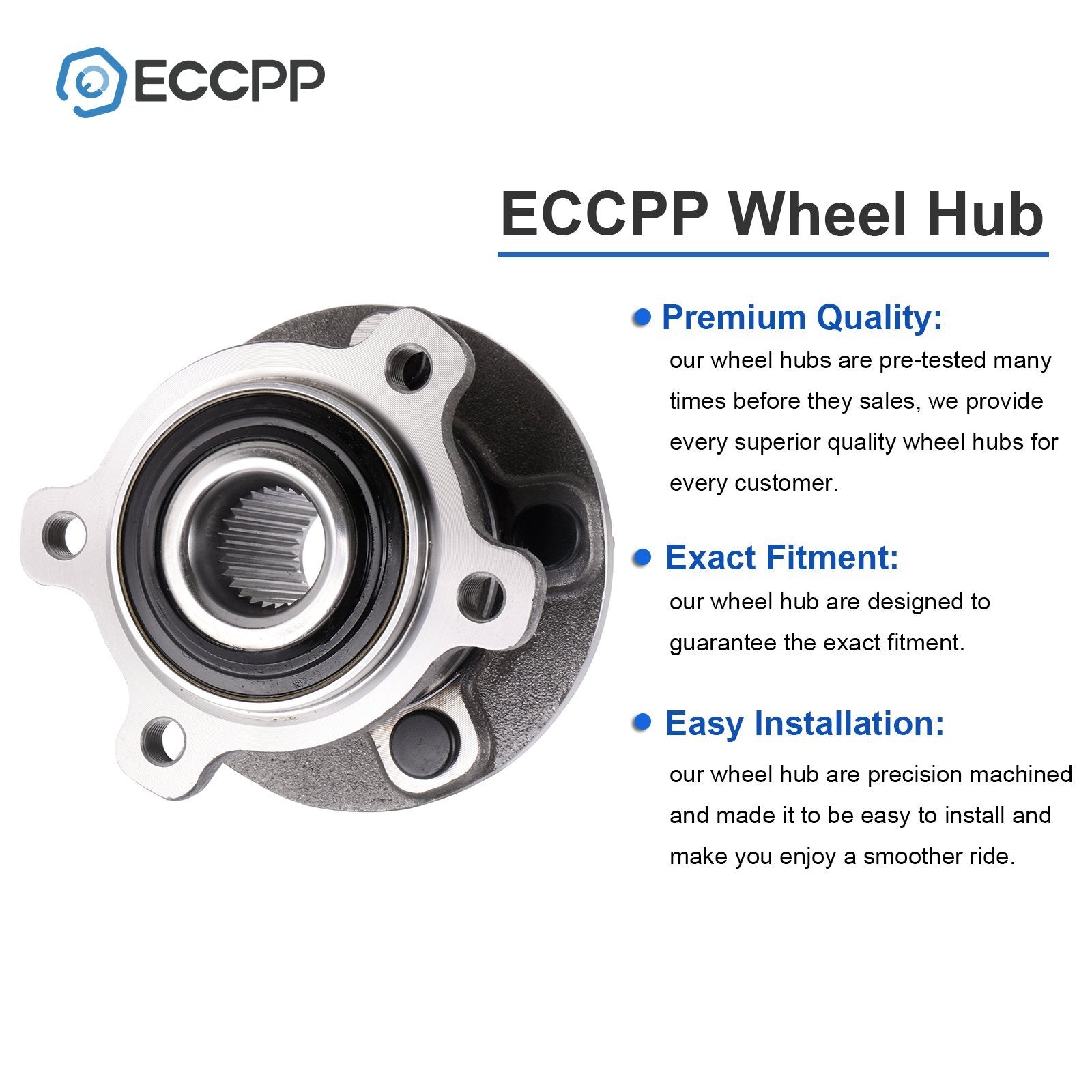 1Pc Wheel Hub Bearing Rear AWD For Ford Escape 2013-2019 Lincoln MKC 2015-2019 6B93BC-57