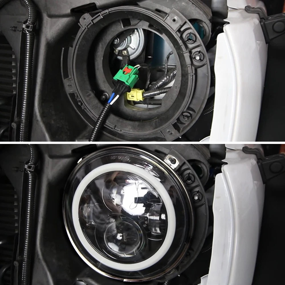 7" Inch LED Headlight Mounting Ring Bracket Adapter Round for Jeep Wrangler JK A 6B93BC-57