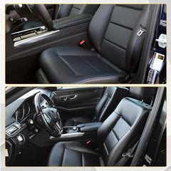 For Mercedes-Benz 2010-2014 E350 E550 Black Driver Bottom Leather Seat Cover EOA 6B93BC-57