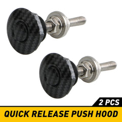 Push Button Quick Release Hood Bonnet Lock Pin Car Bumper Latch Kit Carbon Fiber 6B93BC-57