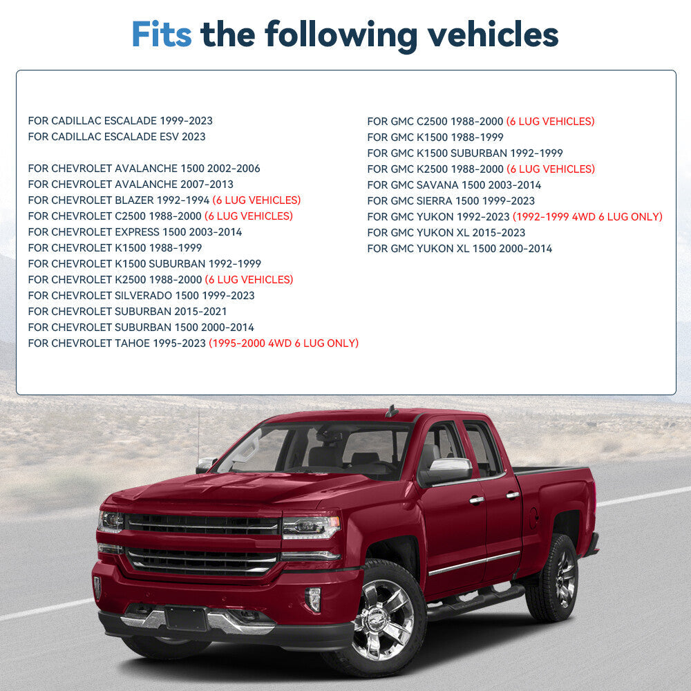 2 Pcs 2" 6x5.5 Hub Centric Wheel Spacers 14x1.5 For Chevy Silverado Sierra 1500 6B93BC-57