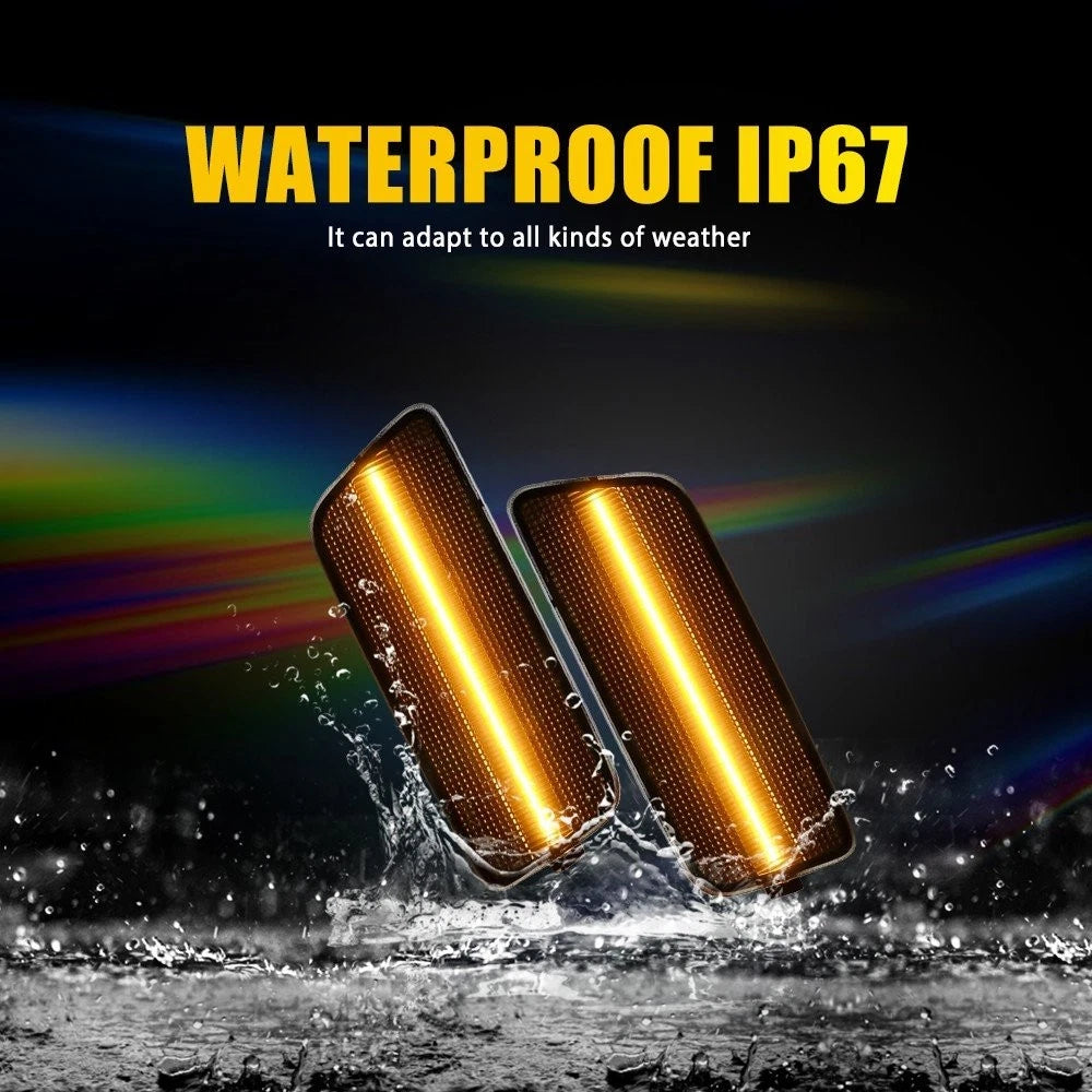 For 2010-2014 Volkswagen MK6 GTI Front LED Side Bumper Marker Smoked Amber LED A 6B93BC-57