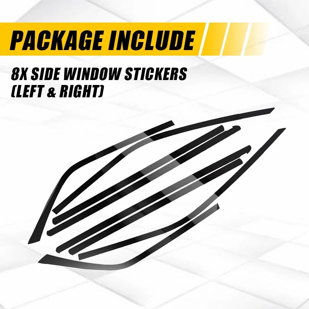 8x Fit 2011 12-2023 Chrysler 300 Side Window Chrome Delete Film Blackout Trim EA 6B93BC-57