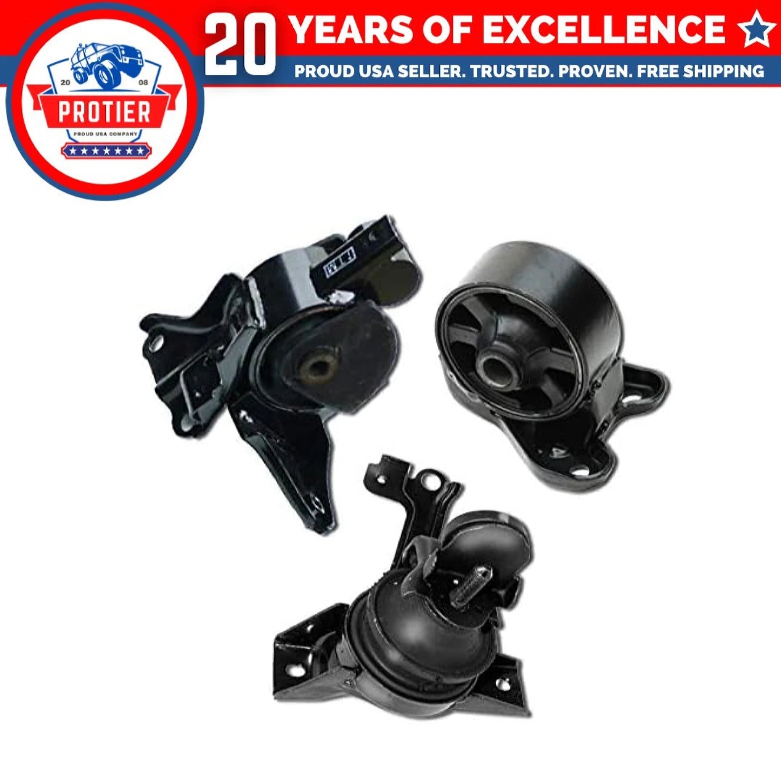 Fits 2001-2006 Hyundai Elantra 2.0L MANUAL Trans Motor & Trans Mount Set 3PCS : 6B93BC-57