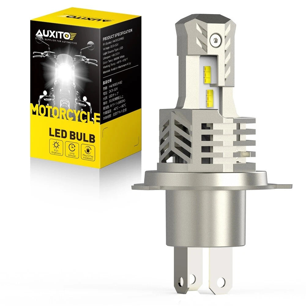 For Motorcycle H4 LED Hi/Lo Beam Front Light Bulb Super Bright Headlight 10S EOA 6B93BC-57
