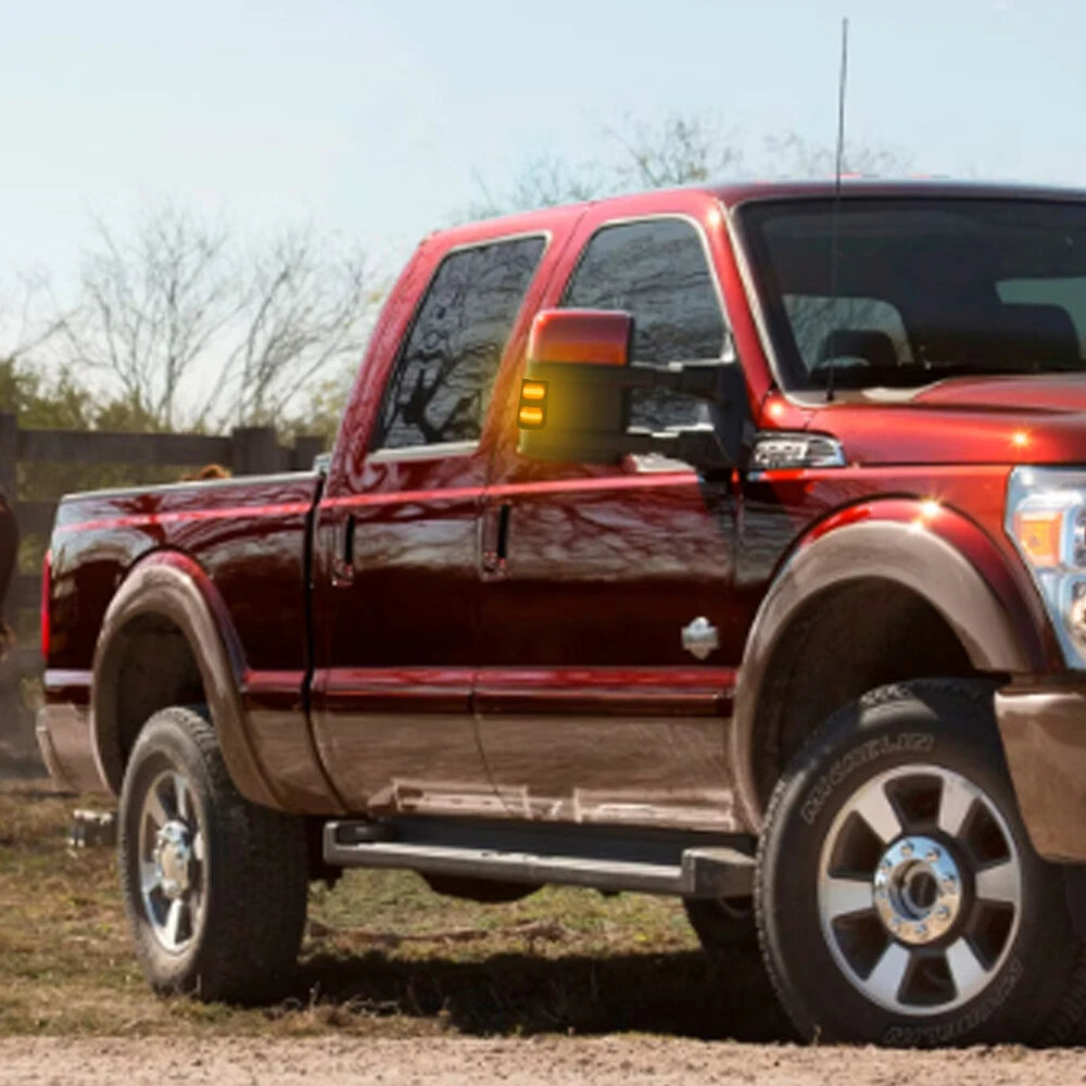 Smoke Side Mirror Amber LED Signal Light For 2008-2016 Ford F250 F350 Super Duty 6B93BC-57