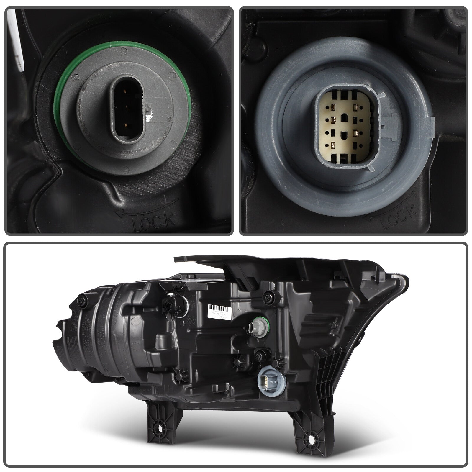 Headlight Assembly Left Side For 2024-2021 Dodge Durango Black w/LED DRL 6B93BC-57