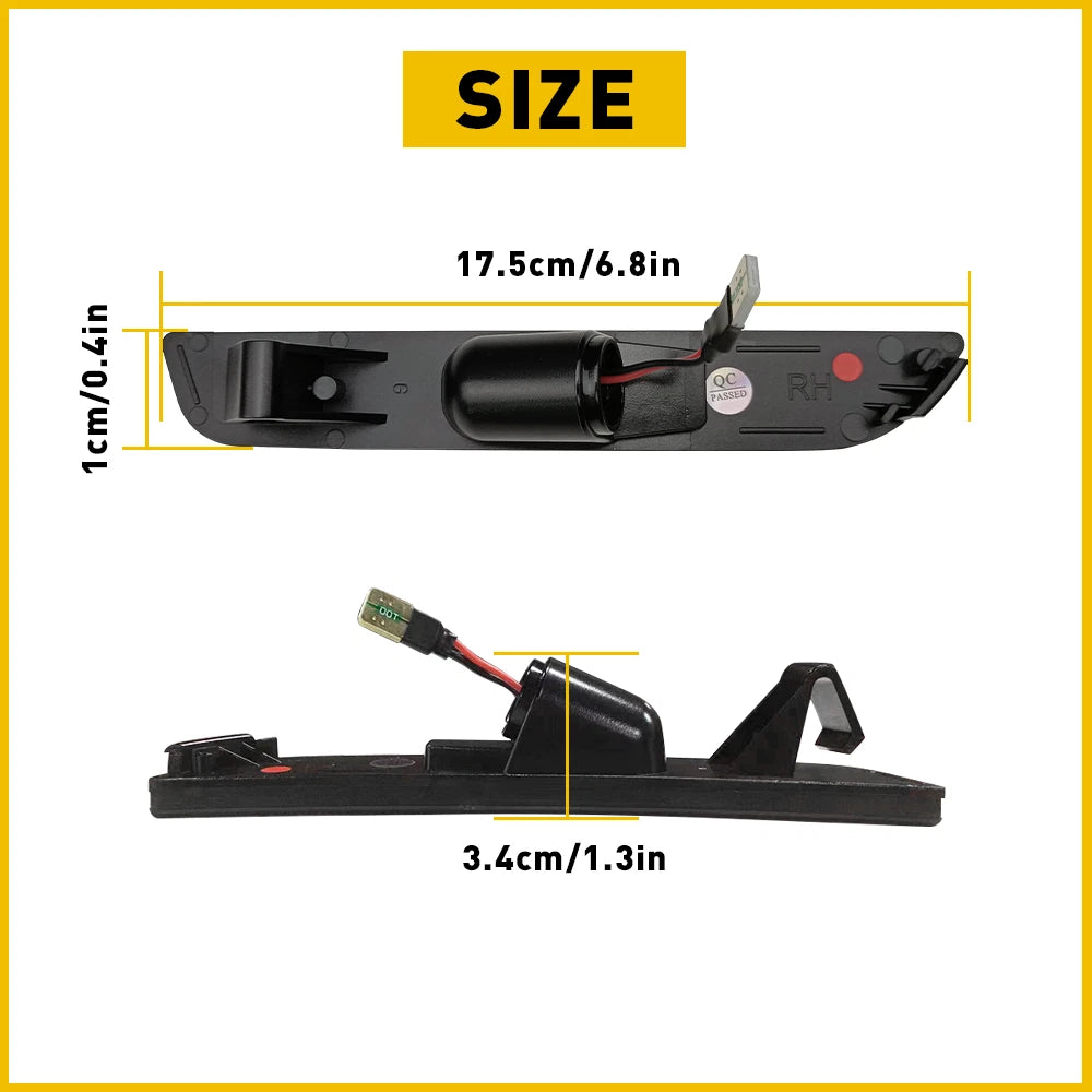 2x Red LED Rear Marker Lamps Side Reflector Lights For 2010-2014 Ford Mustang 6B93BC-57
