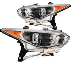 ECCPP Headlights Assembly For INFINITI For QX60 2.5L 3.5L 2014-2015 Pair Chrome 6B93BC-57
