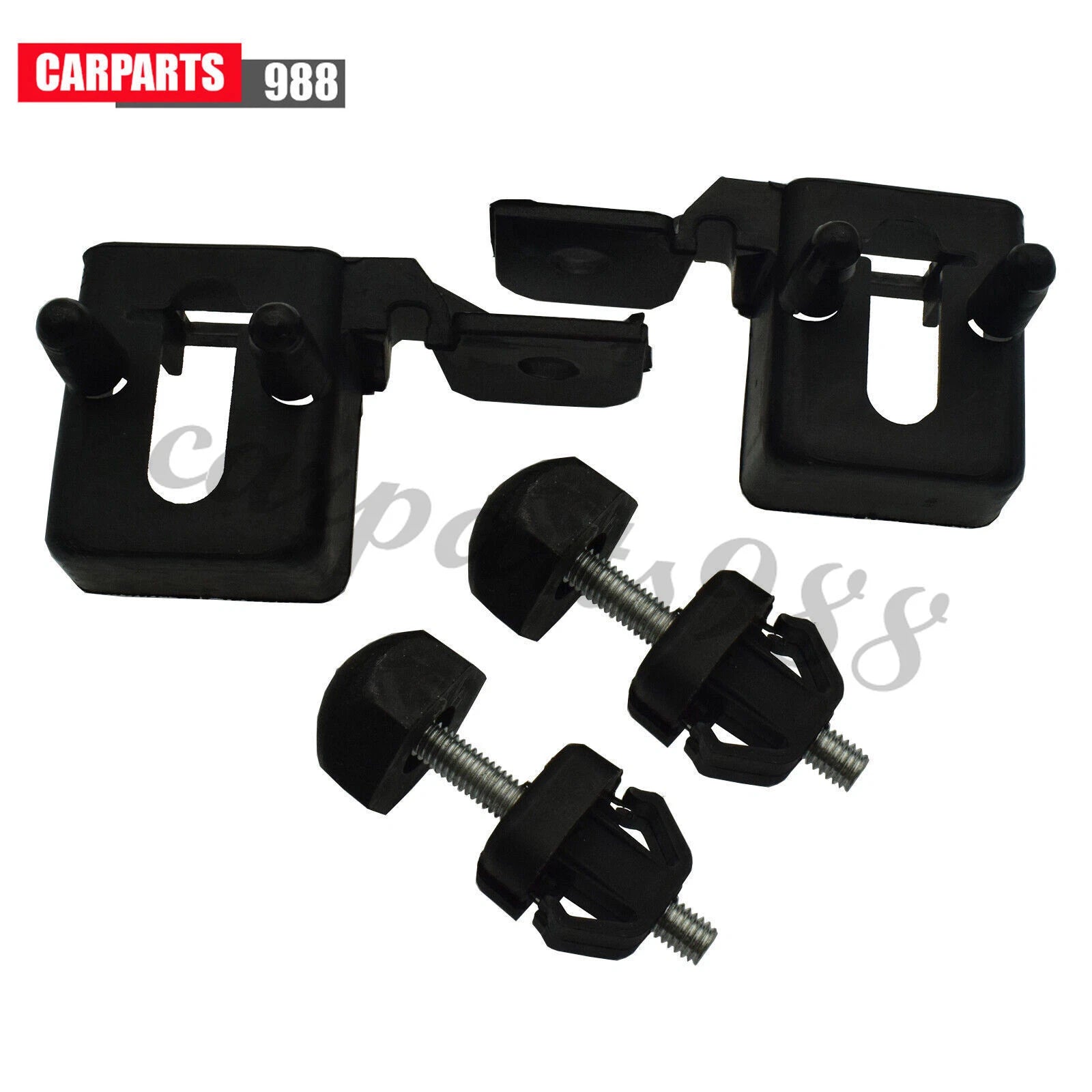 4Pcs Left Right Hood Bumper Stopper & Bracket For 13-16 Ford Fusion Lincoln MKZ 6B93BC-57