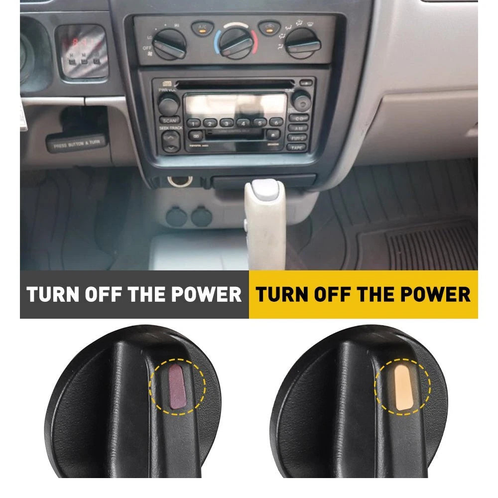 3pcs For 1995-2004 Toyota A/C Tacoma Control Knob Fan Heater Air Condition Set 6B93BC-57