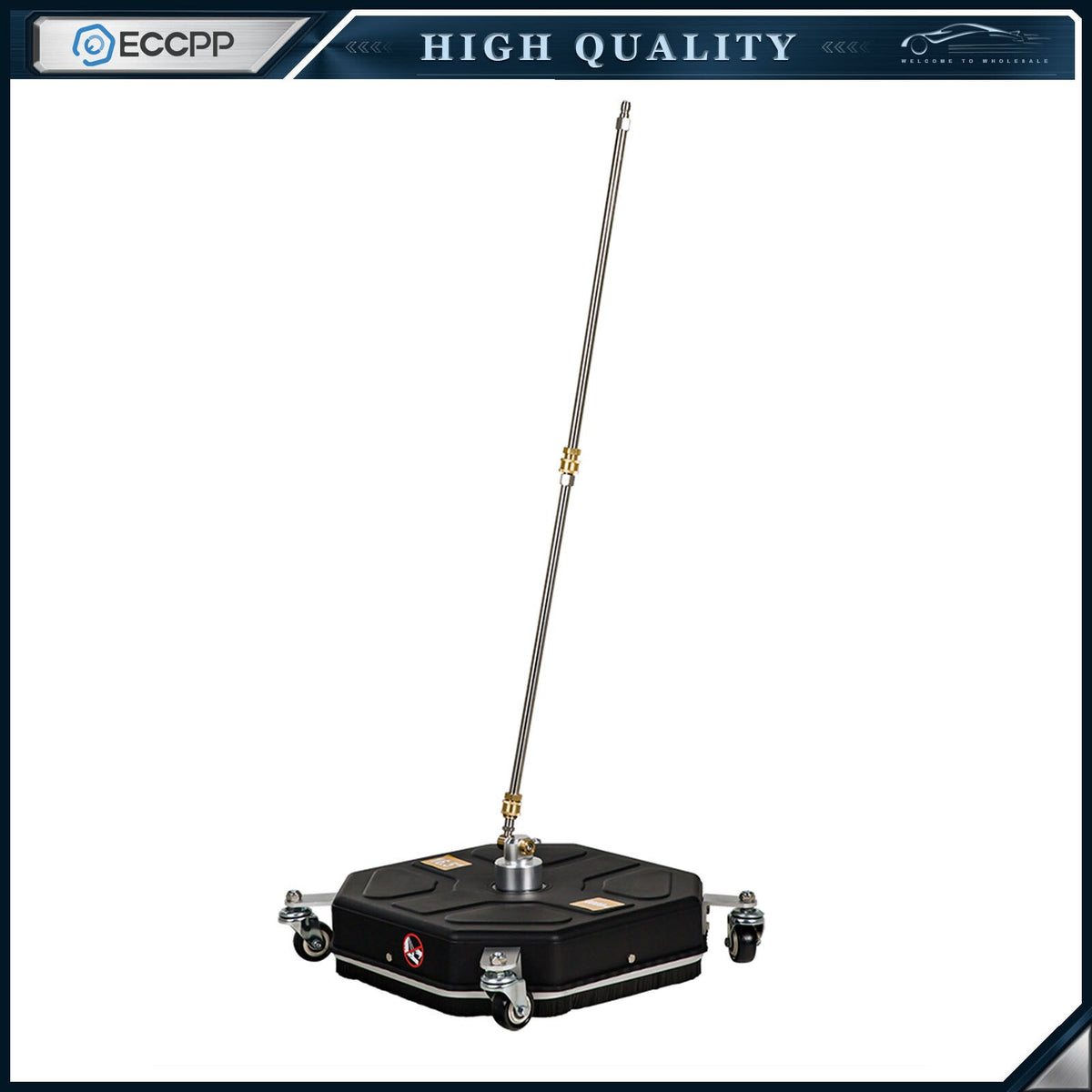 16" Pressure Washer Surface Cleaner 3600 PSI w/ 4 Wheels & 2 Extension Wands KOEEP