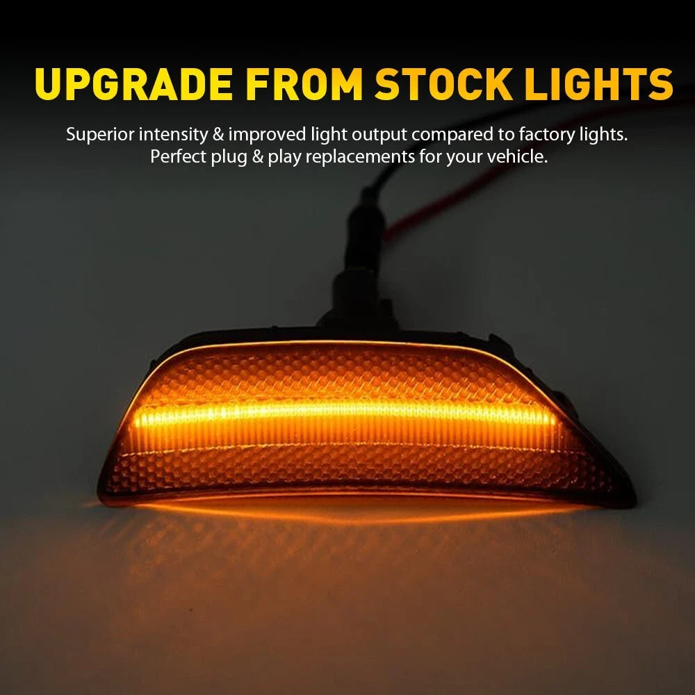 2X For 2021-2024 Kia K5 Smoked Amber LED Front Bumper Side Marker Signal Light A 6B93BC-57