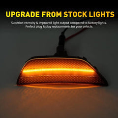 2X For 2021-2024 Kia K5 Smoked Amber LED Front Bumper Side Marker Signal Light A 6B93BC-57
