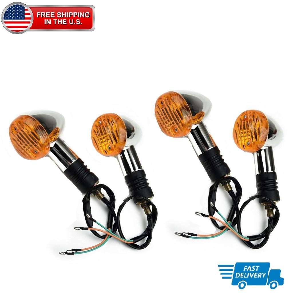 4pcs Motorcycle Turn Signal Indicator Light Blinker for kawasaki Suzuki Honda US