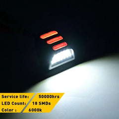 For Chevy Silverado GMC Sierra 1500 2500 2X License LED Plate Light Red DRL Tube 6B93BC-57