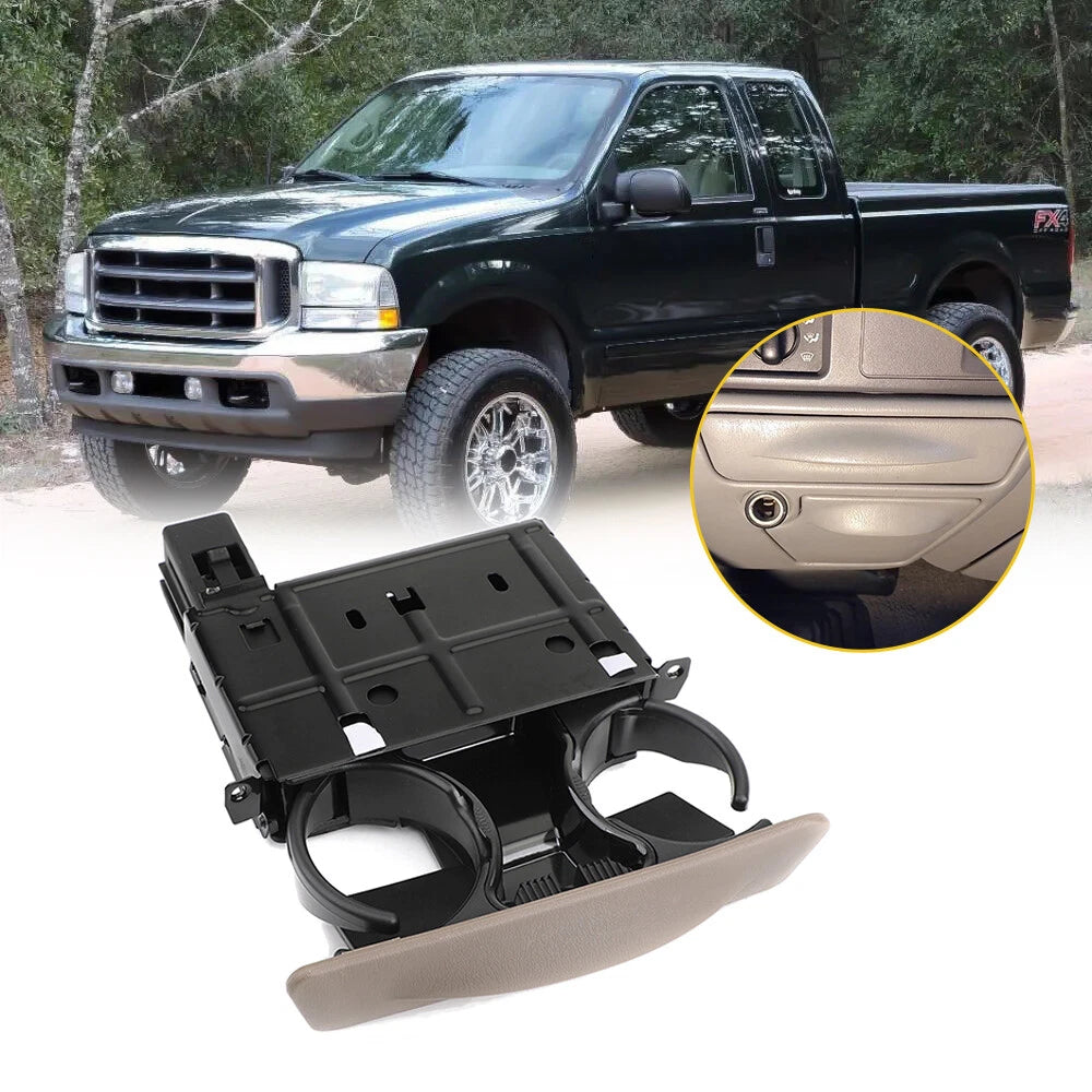 Dash Cup Holder Tan Parchment 99-04 For Ford F350 F250 F450 F550 YC3Z2513560CAB 6B93BC-57