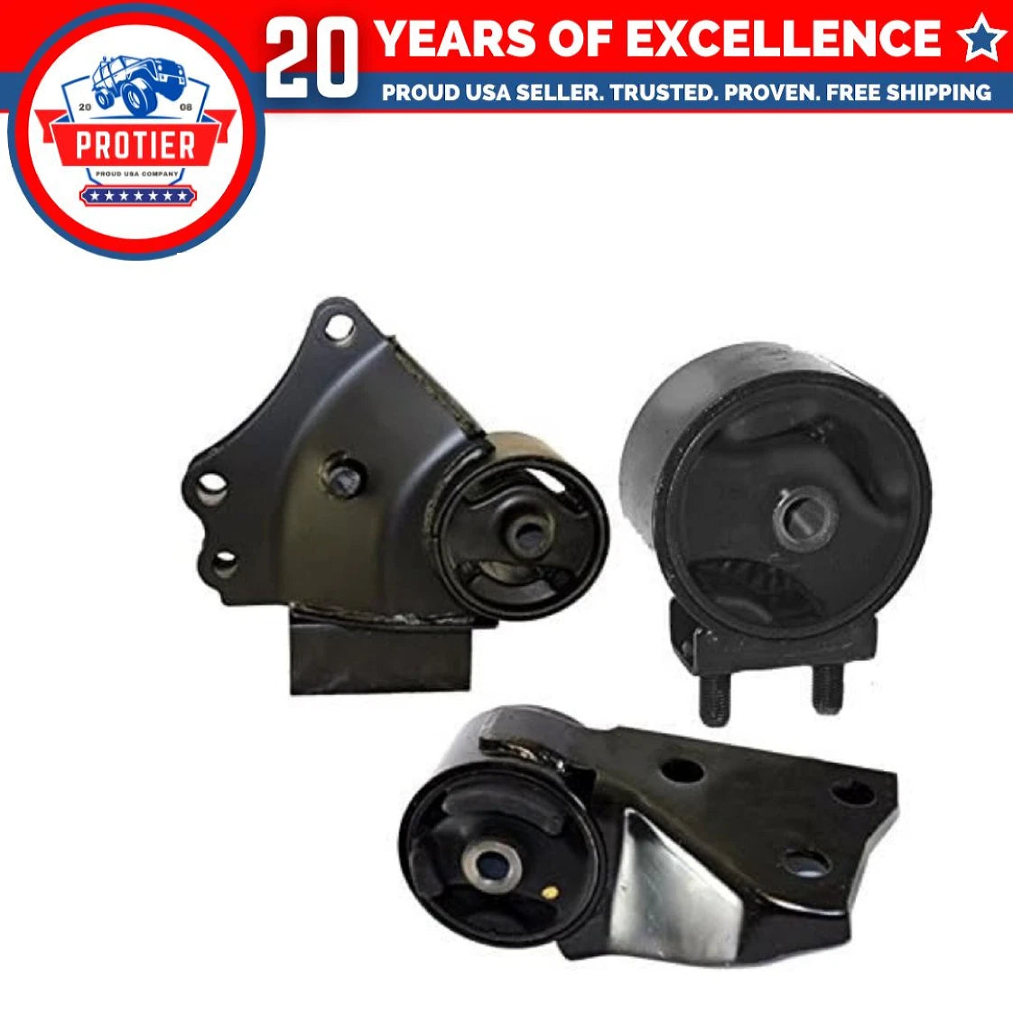 Motor & Trans Mount 3PCS Set for 2000-2004 Kia Spectra 1.8L for Auto Trans 6B93BC-57