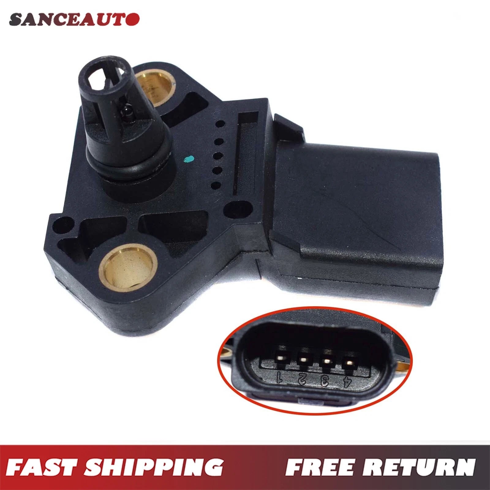 Manifold Pressure MAP Sensor For VW Beetle Jetta Golf 2003-2006 038906051B 6B93BC-57