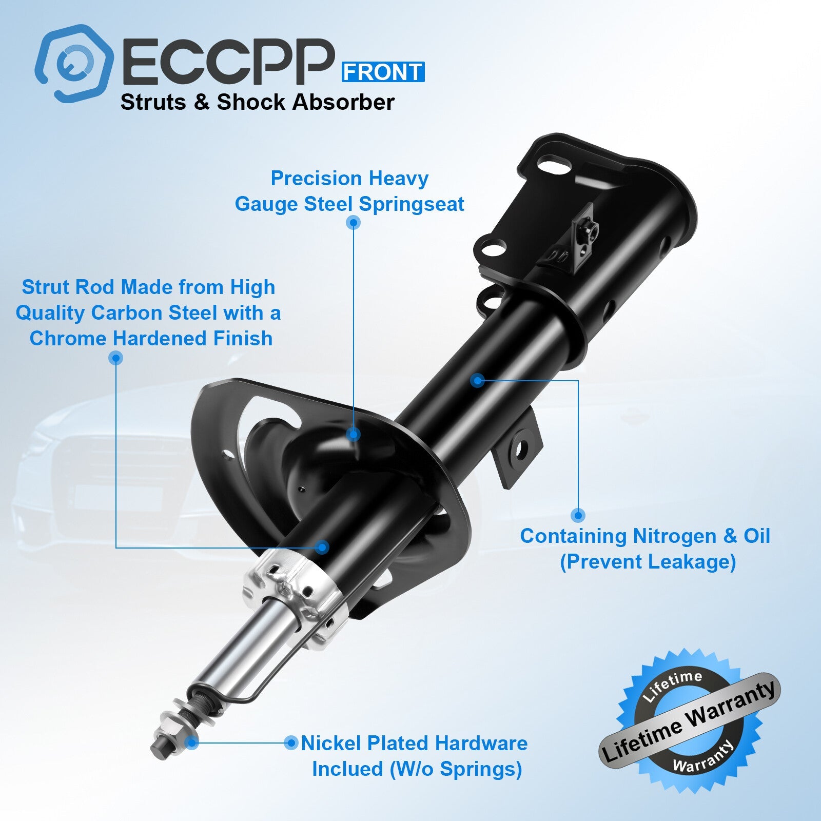 Front Pair Struts Shocks For 2008-2013 Dodge Avenger Chrysler 200 Left Right KOEEP