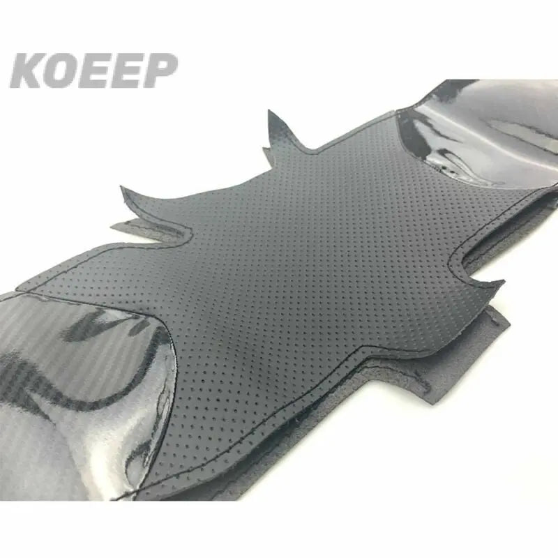 Carbon Fiber&PU Leather Steering Wheel Hand Sewing Wrap Cover For Ford Fusion 6B93BC-57