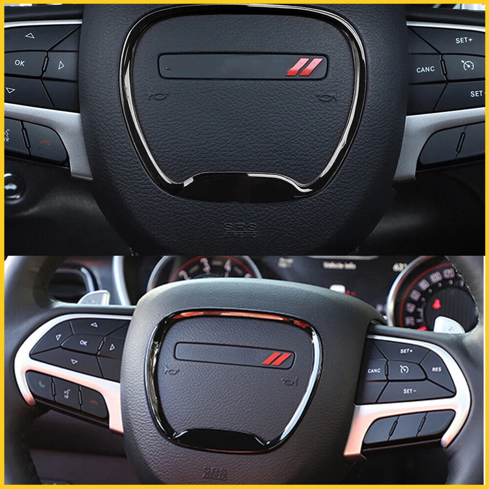 Steering Wheel Trim Cover For Dodge Challenger Charger Durango Jeep Accessorie A 6B93BC-57