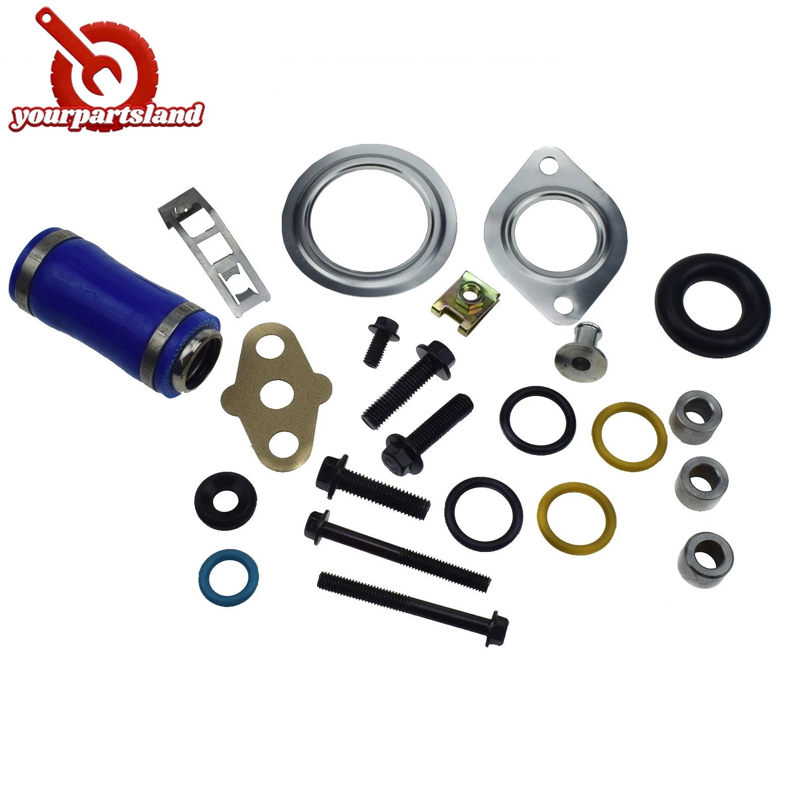 For 2003-2010 Ford Powerstroke Diesel 6.0L Intake Manifold Gasket Set Blue Hose 6B93BC-57