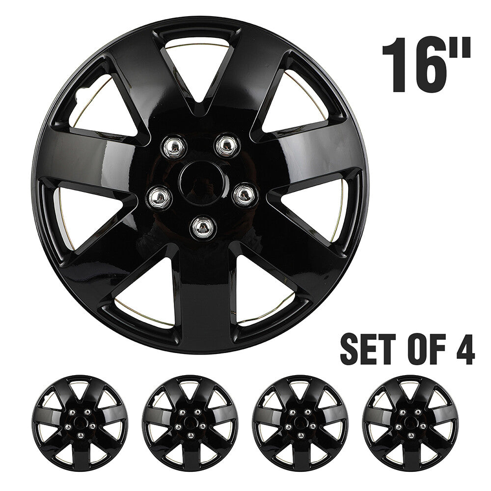 ECCPP 4X Wheel Hub Caps Snap On Silver Rim Covers For R16 Tire 5 Lug Wheel 16" ECCPP