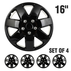ECCPP 4X Wheel Hub Caps Snap On Silver Rim Covers For R16 Tire 5 Lug Wheel 16" ECCPP