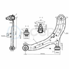 2PCS Kit: Driver & Passenger Lower Control Arm + Ball Joints For Hyundai Accent 6B93BC-57