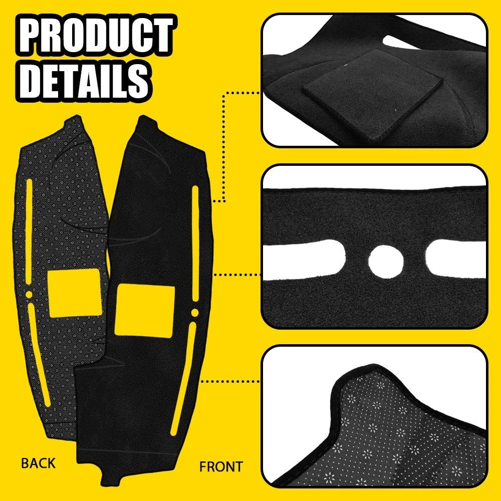 Dashboard Cover For 2015 -2017 2018 Ford F150 Dash Cover Mat Dashmat Black EOA 6B93BC-57