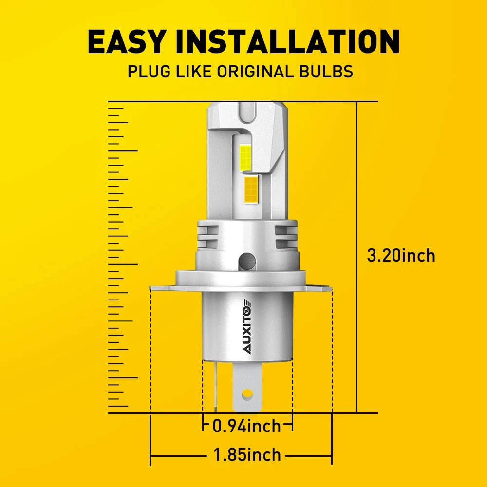 AUXITO H4 9003 LED Headlight Hi Low Conversion Kit Dual Colors White Yellow EOA AUXITO