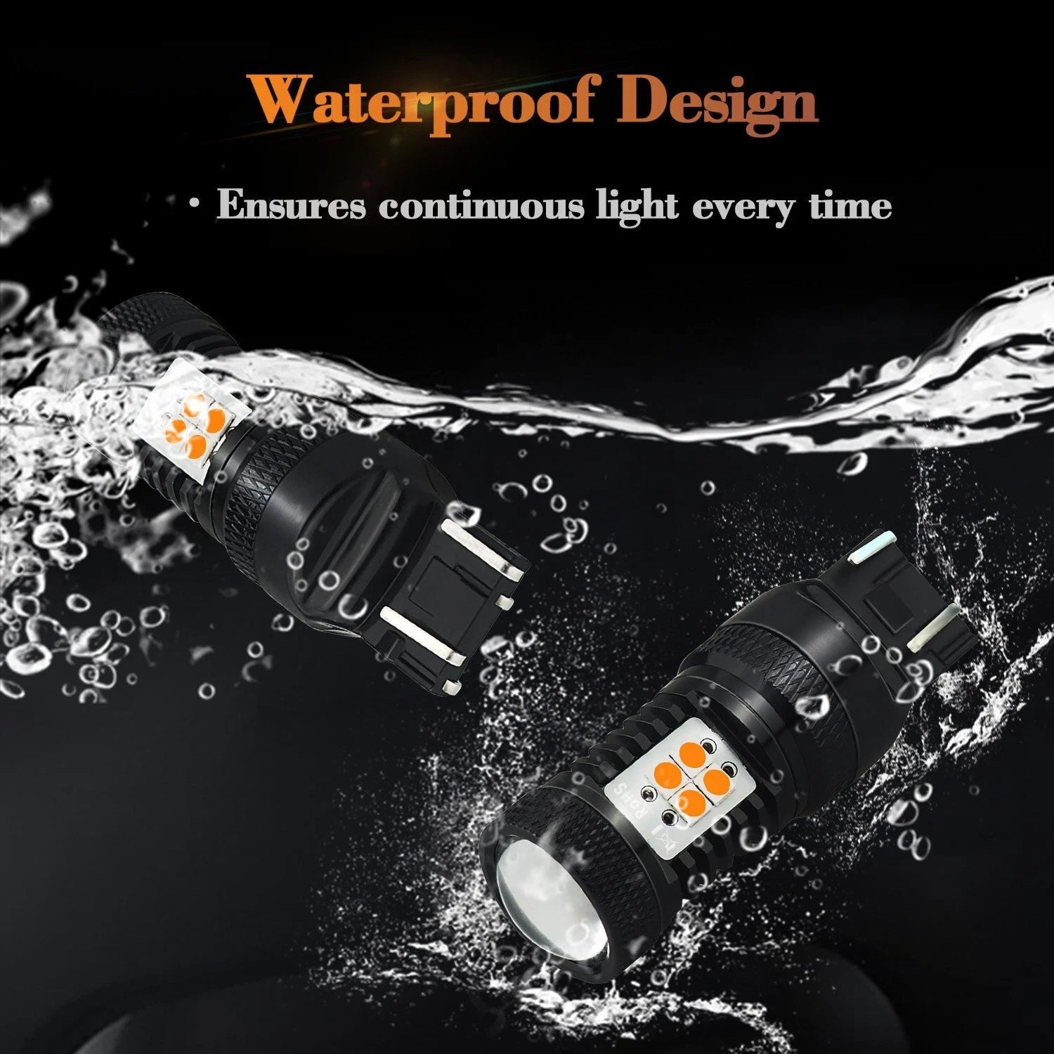 AUXITO Rear Turn Signal Light Amber Yellow Blinker Lamps LED Bulbs For Nissan A AUXITO