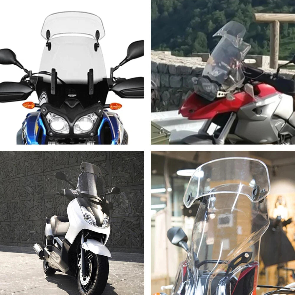 Motorcycle Clip On Windshield Wind screen Deflector Extension Spoiler USEOA 6B93BC-57