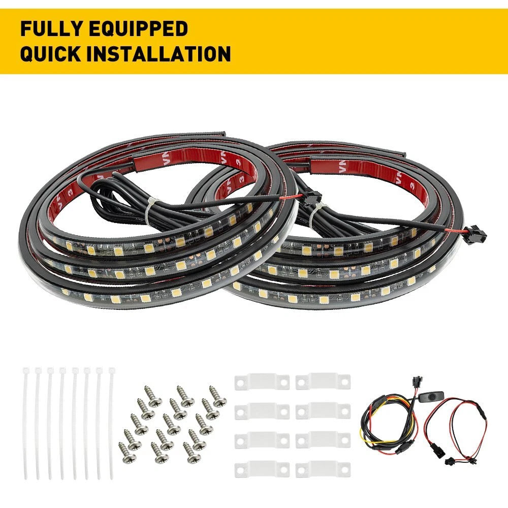 2X AUXITO 60" LED Cargo Truck Bed Light Strip Lamp Lighting Kit Waterproof EOA AUXITO